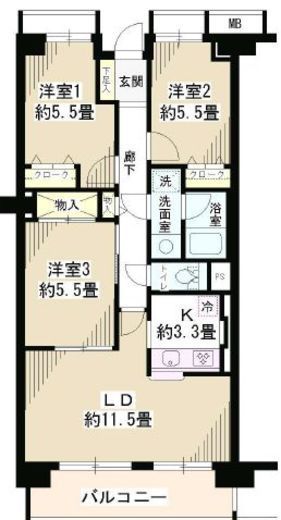 ブライトハウスJ 203 間取り図