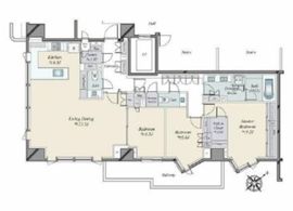パークマンション檜町公園 3階 間取り図