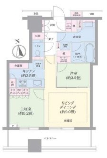 WORLD TOWER RESIDENCE 25階 間取り図