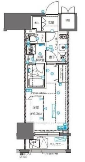 ZOOM横浜桜木町 9階 間取り図