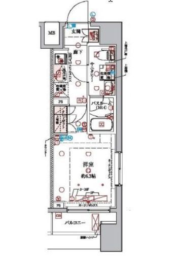 ラクラス横浜 201 間取り図