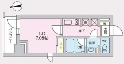 タスキプライムテラス後楽園 203 間取り図