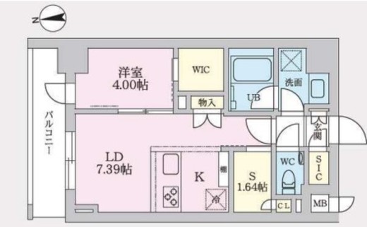 タスキプライムテラス後楽園 604 間取り図
