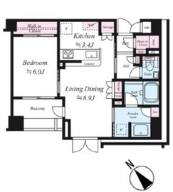 プレミスト不動前 5階 間取り図