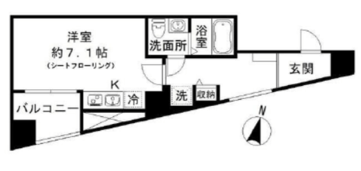 フロレゾン代々木 402 間取り図