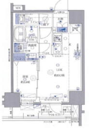 ブリシア横濱石川町 6階 間取り図