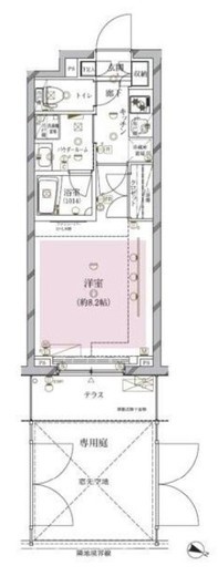 クレイシア目黒碑文谷 1階 間取り図