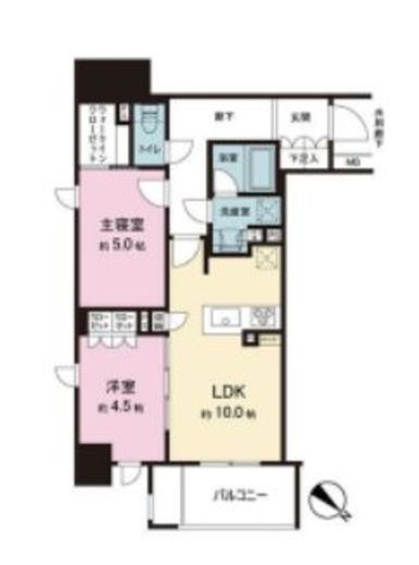 ネベル横浜関内 6階 間取り図