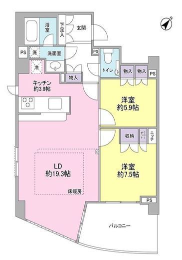 ザ・センチュリー宮崎台 411 間取り図