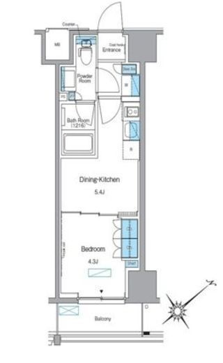 ルフォンプログレ赤塚 1202 間取り図