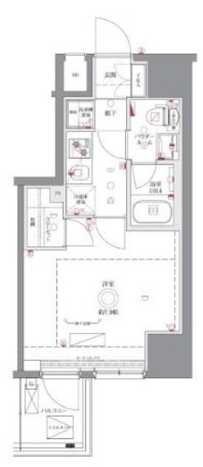 AZEST川崎Ⅱ 9階 間取り図