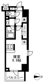 レジディア亀戸 610 間取り図