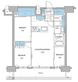 ルフォンプログレ秋葉原マークス 1302 間取り図