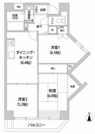 ソシエ北大塚 402 間取り図