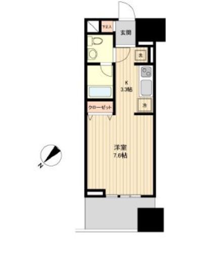 プロスペクトKALON三ノ輪 406 間取り図