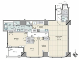 三田ガーデンヒルズ PARK MANSION 2階 間取り図