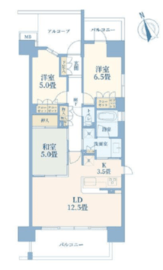 ローレルコート練馬新桜台 4階 間取り図
