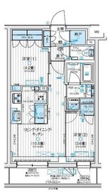 デュオステージ西荻窪Ⅱ 1階 間取り図