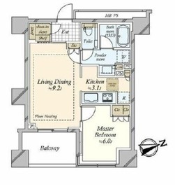 クラッシィタワー新宿御苑 6階 間取り図