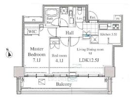 クラッシィタワー新宿御苑 7階 間取り図