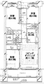 ビーズタワー橋本E棟 9階 間取り図