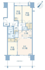 ドレッセ青葉台 6階 間取り図