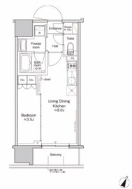 プラウドフラット大井町 402 間取り図