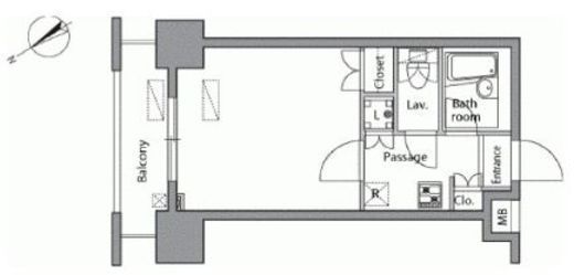 レジディア横濱関内 506 間取り図