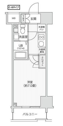 レジディア笹塚2 602 間取り図