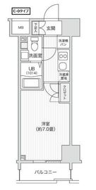 レジディア笹塚2 602 間取り図
