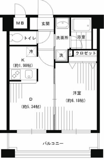 パークヒル三ツ沢 404 間取り図