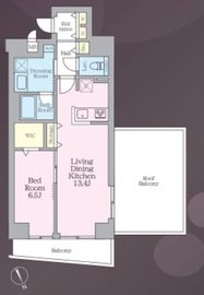 ラグゼナ平井サウス 404 間取り図