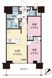 レ・ジェイド新横浜 15階 間取り図