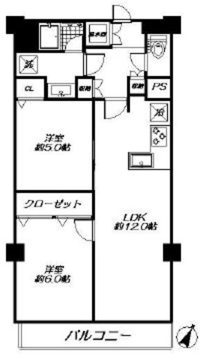 グランドメゾン恵比寿東 5階 間取り図
