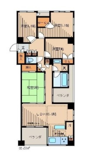 三田ガーデンハウス 2階 間取り図
