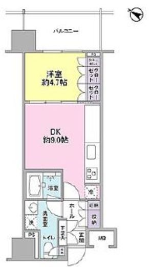 BPRレジデンス三田伊皿子坂 810 間取り図