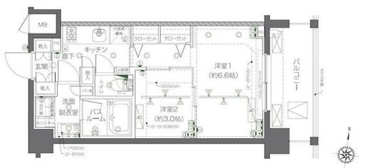ZOOM新宿西落合 5階 間取り図