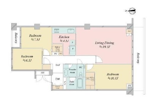 平河町ホームズ 4階 間取り図