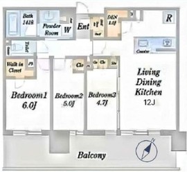 シティタワーズ東京ベイ 28階 間取り図