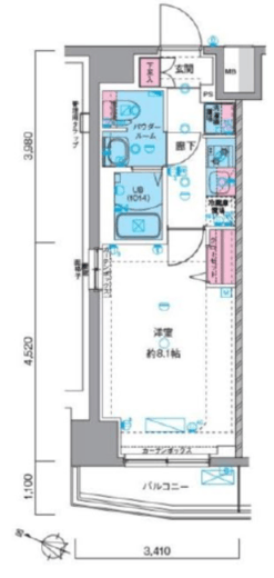 GENOVIA瑞江 (ジェノヴィア瑞江) 801 間取り図