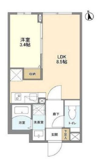 ウェルスクエア祖師ヶ谷大蔵 202 間取り図