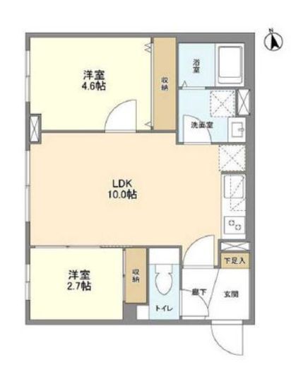 ウェルスクエア祖師ヶ谷大蔵 201 間取り図