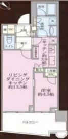 パークタワー勝どきミッド/サウス 13階 間取り図