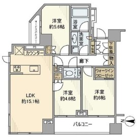 グランドメゾン三鷹フロントレジデンス 8階 間取り図