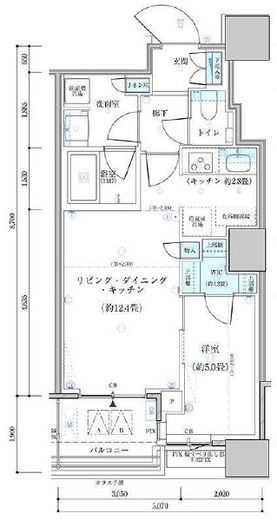 パークタワー勝どきミッド/サウス 7階 間取り図