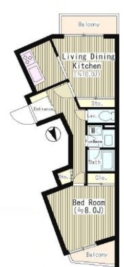 リンズハウス 208 間取り図