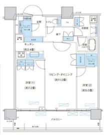 パークシティ柏の葉キャンパス ザ・ゲートタワー ウエスト 2210 間取り図