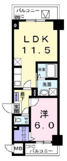 菊水レジデンス綱島1 5階 間取り図