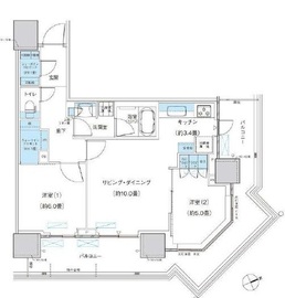 パークシティ柏の葉キャンパス ザ・ゲートタワー ウエスト 1610 間取り図