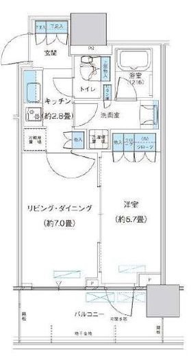 パークシティ柏の葉キャンパス ザ・ゲートタワー ウエスト 1301 間取り図